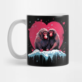 Snow Monkey Couple Valentine Mug